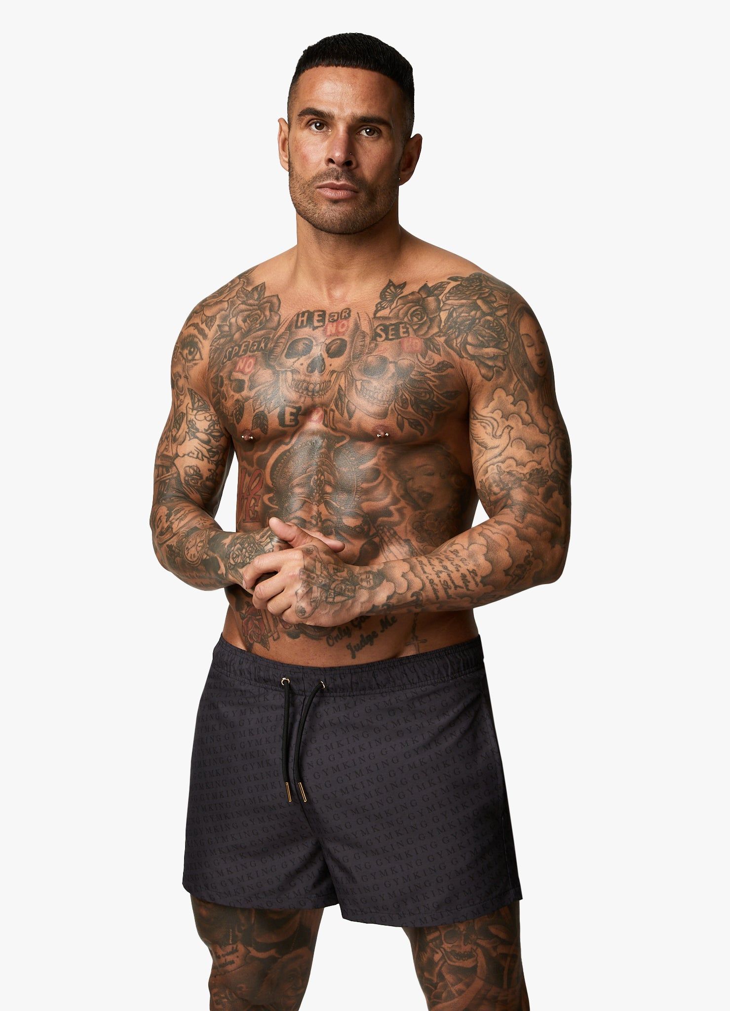 Gym King Marina Short 4" - Black AOP sold by The Gym King product image thumbnail 4