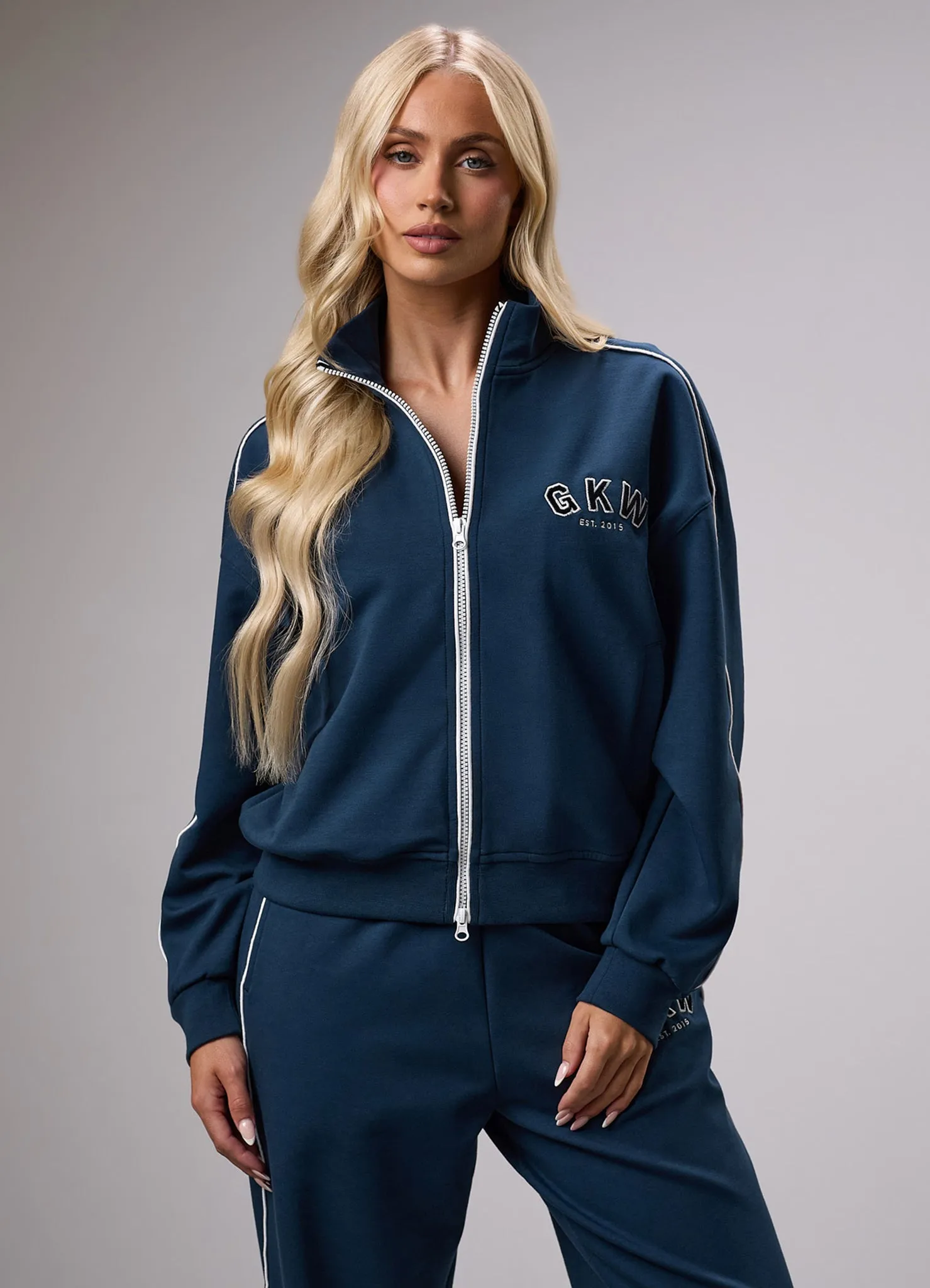 GKW Sports Luxe Track Jacket - Rich Blue sold by The Gym King product image thumbnail 5