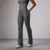 Gym King 365 Rib Flared Legging - Dark Sage sold by The Gym King