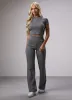 Gym King 365 Rib Flared Legging - Dark Sage sold by The Gym King