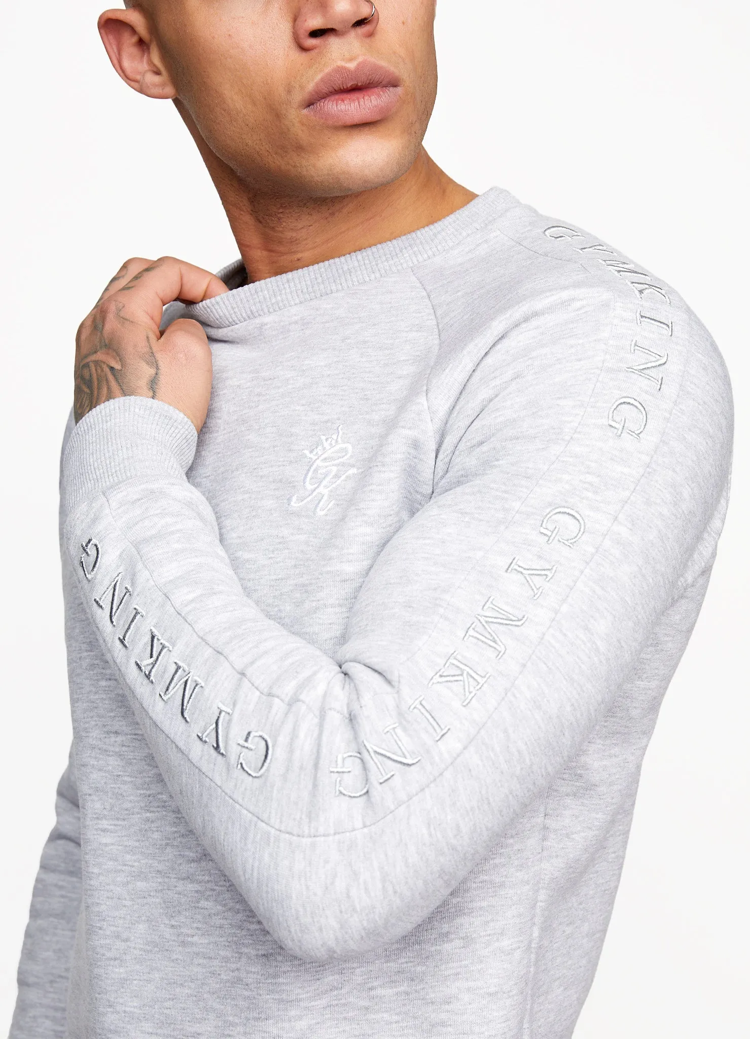 Gym King Elevate Crew - Grey Marl sold by The Gym King product image thumbnail 2