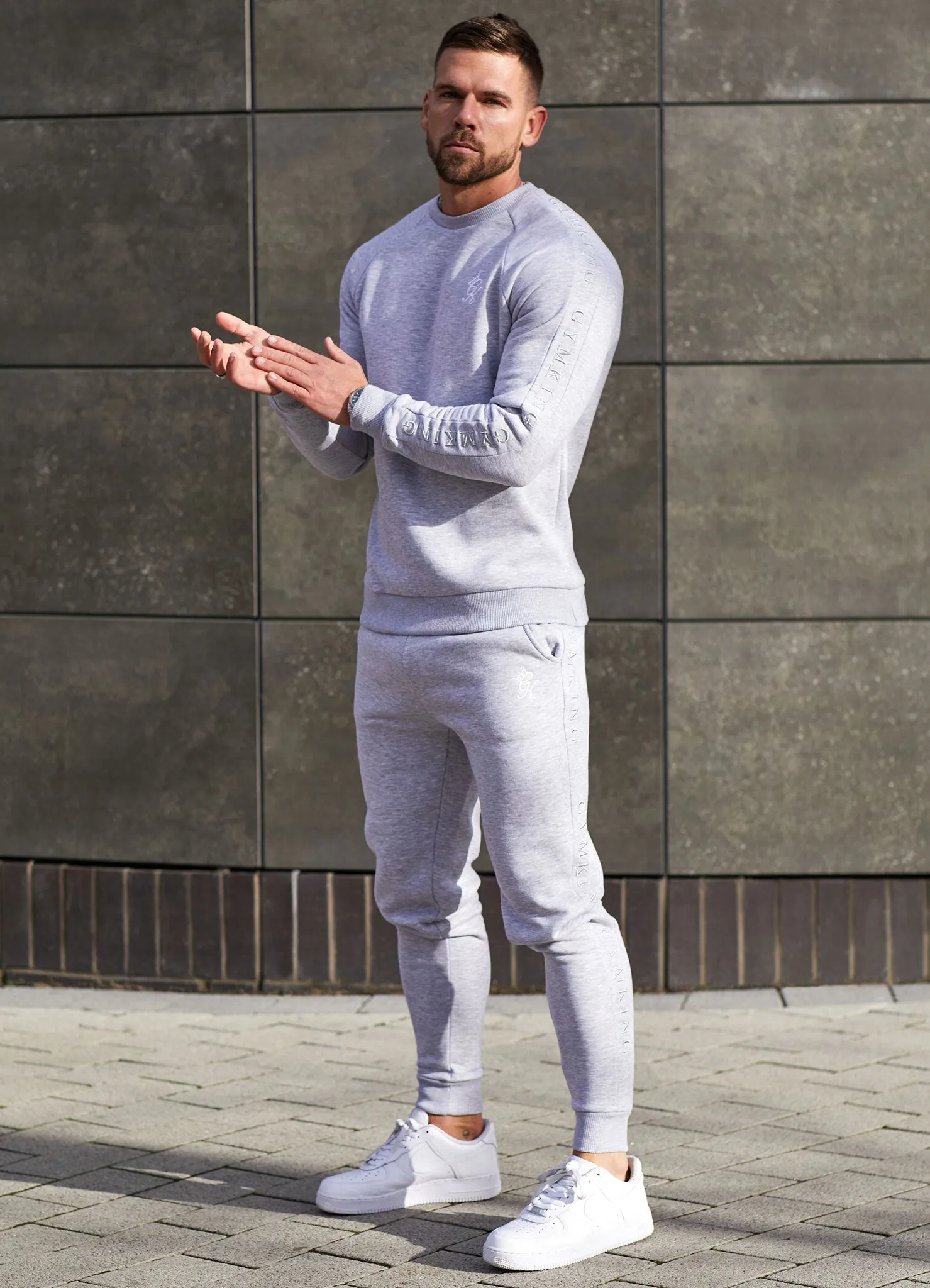 Gym King Elevate Crew - Grey Marl sold by The Gym King product image thumbnail 3