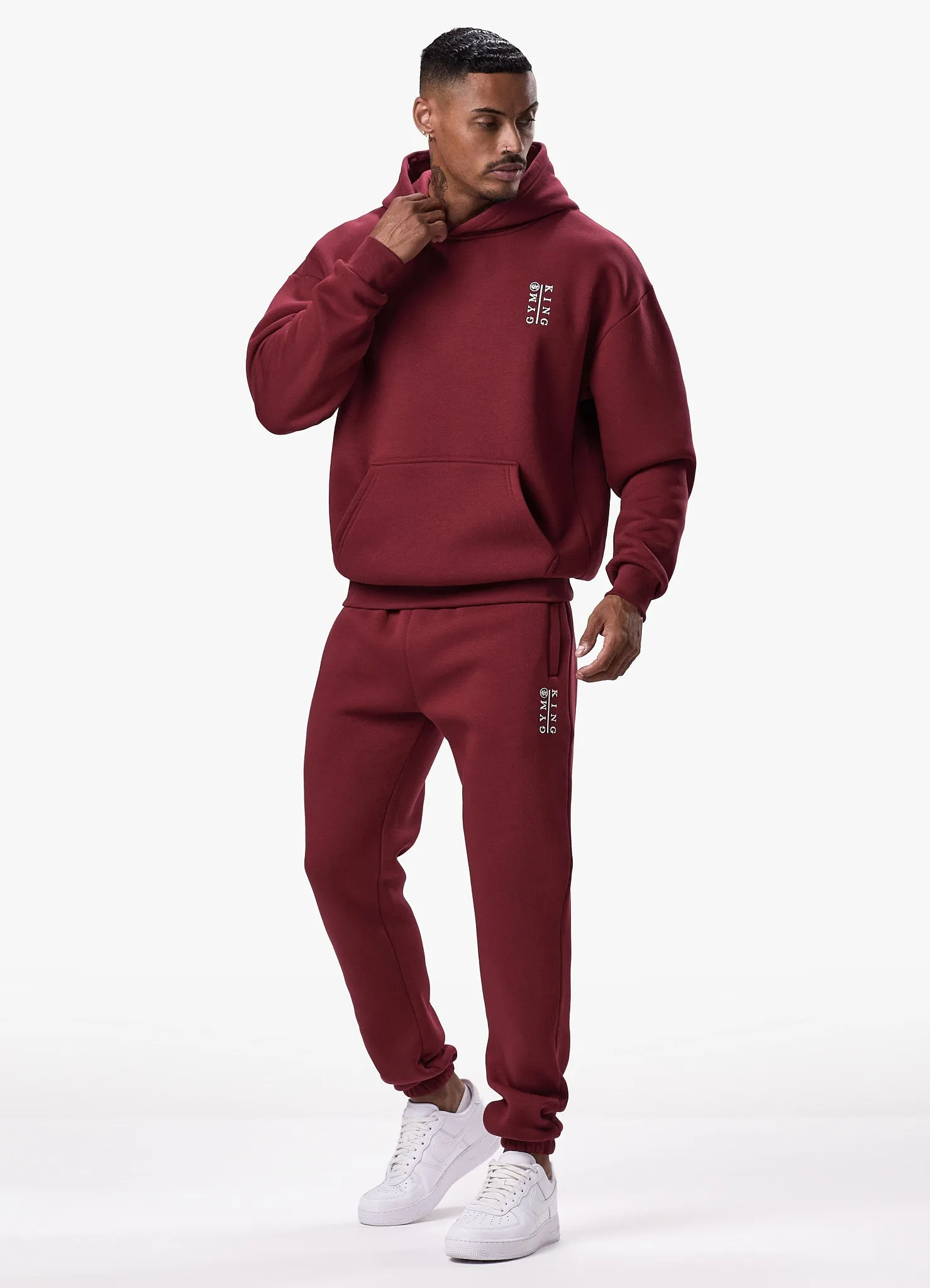 Gym King Division Hood Tracksuit - Crimson sold by The Gym King