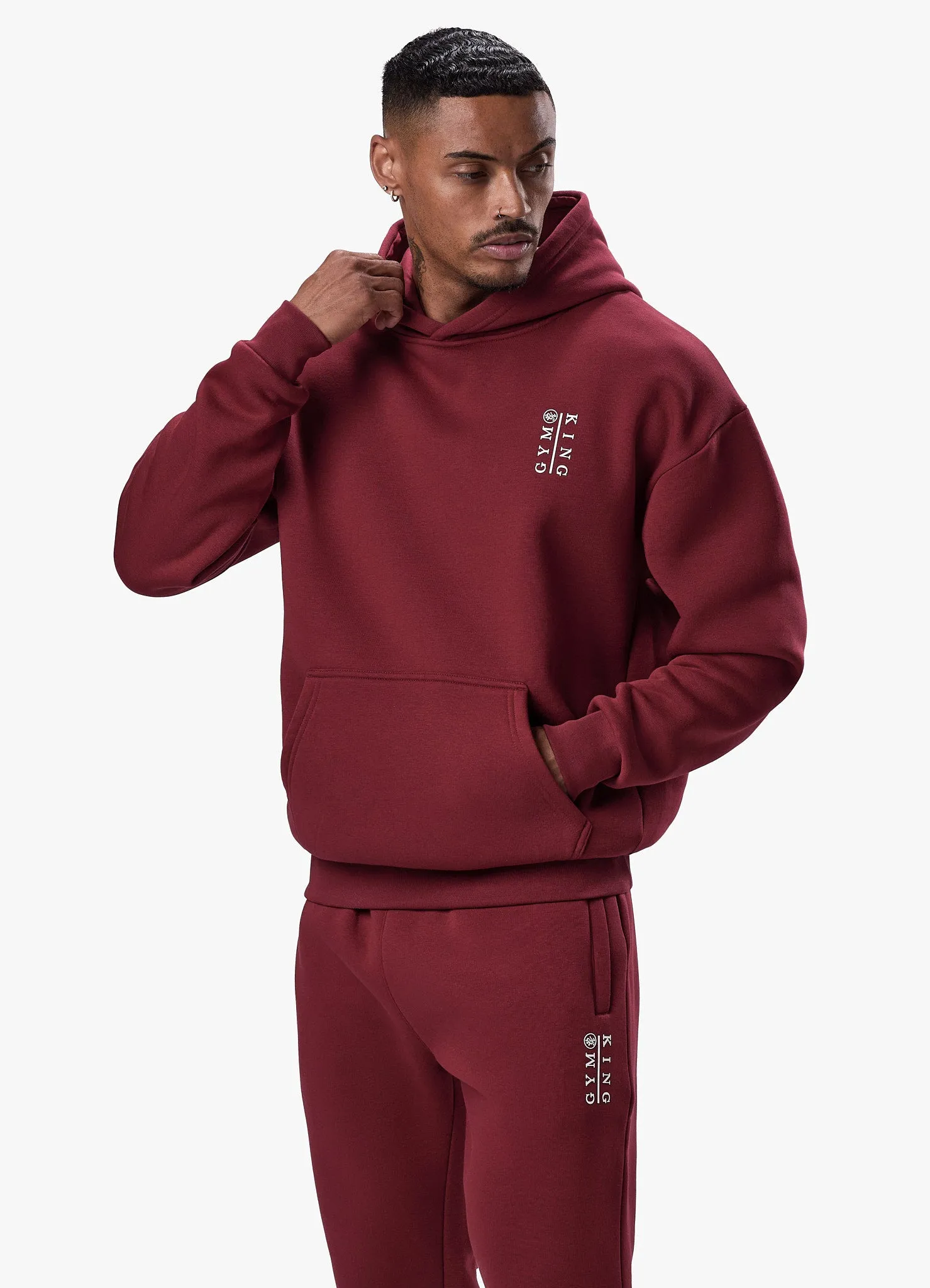 Gym King Division Hood Tracksuit - Crimson sold by The Gym King product image thumbnail 4