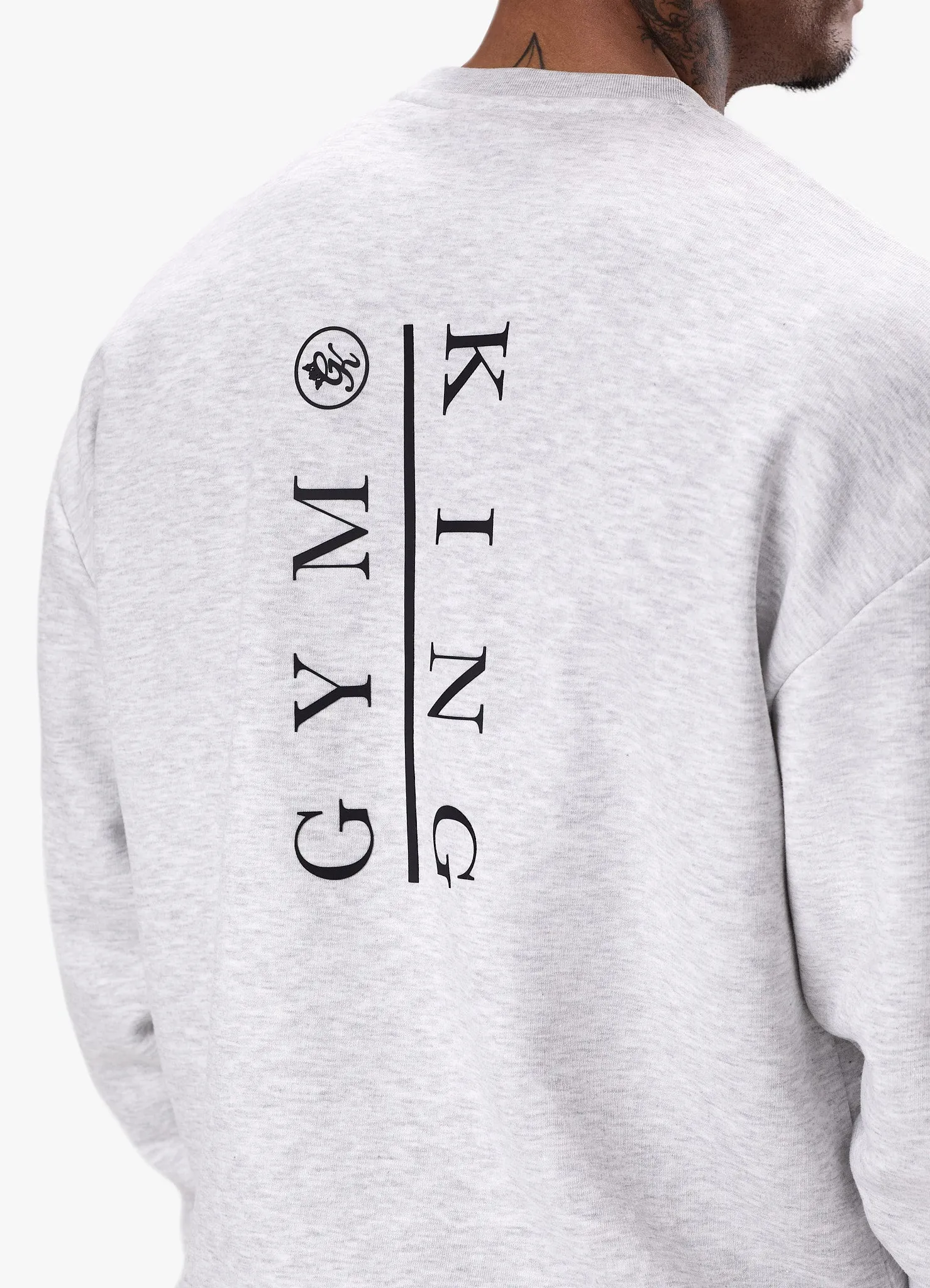 Gym King Division Crew Tracksuit - Snow Marl sold by The Gym King product image thumbnail 4