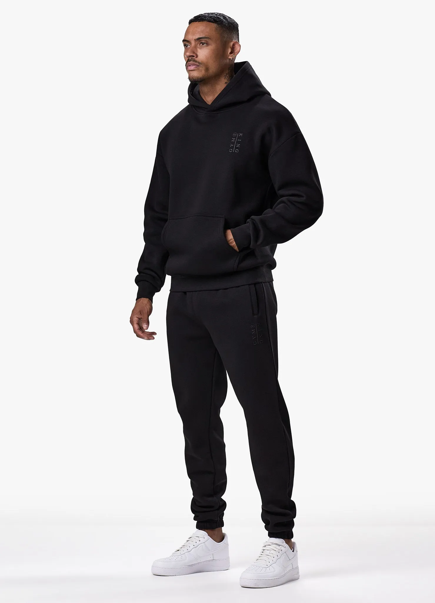 Gym King Division Hood Tracksuit - Black sold by The Gym King