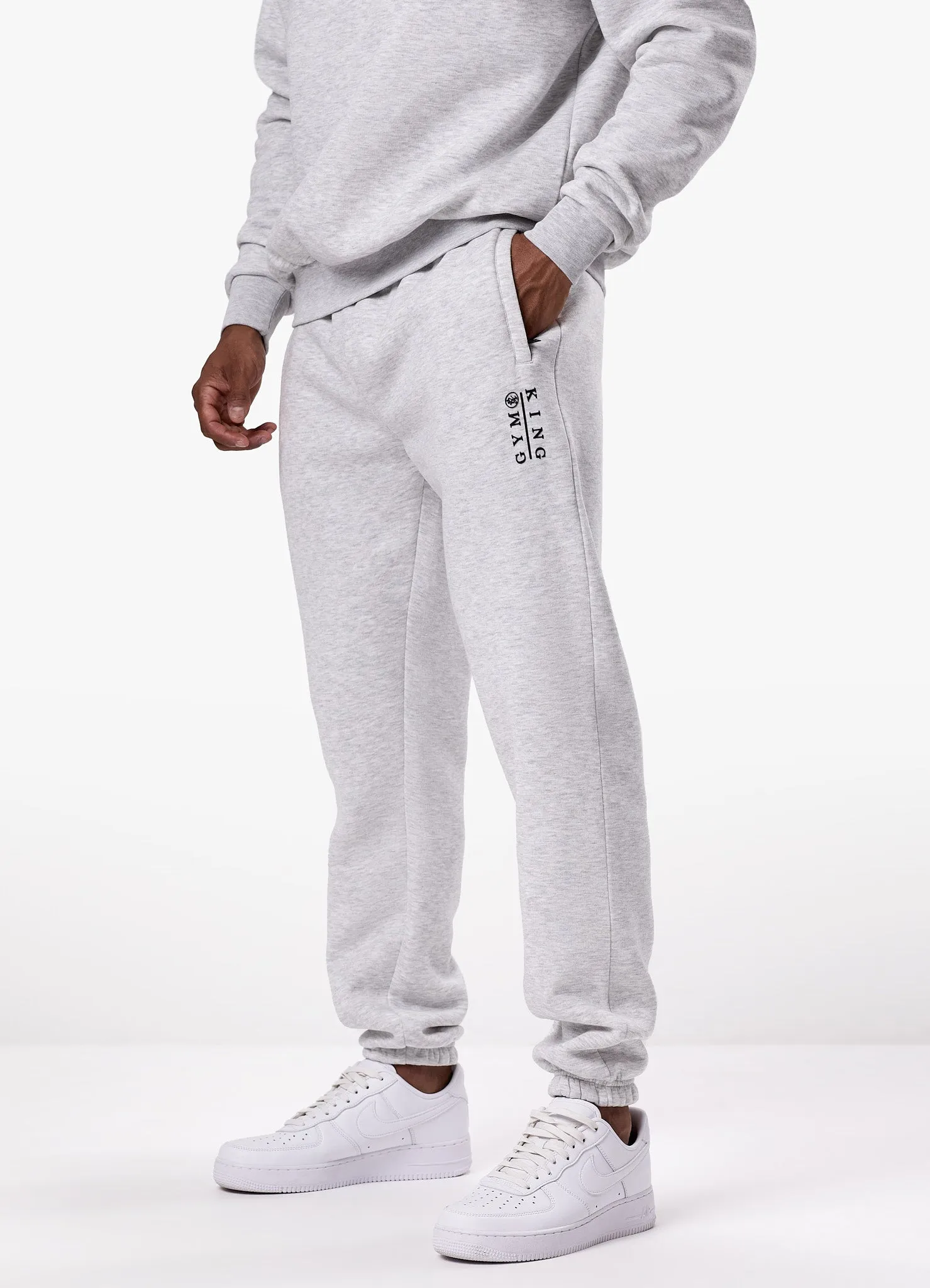 Gym King Division Jogger - Snow Marl sold by The Gym King