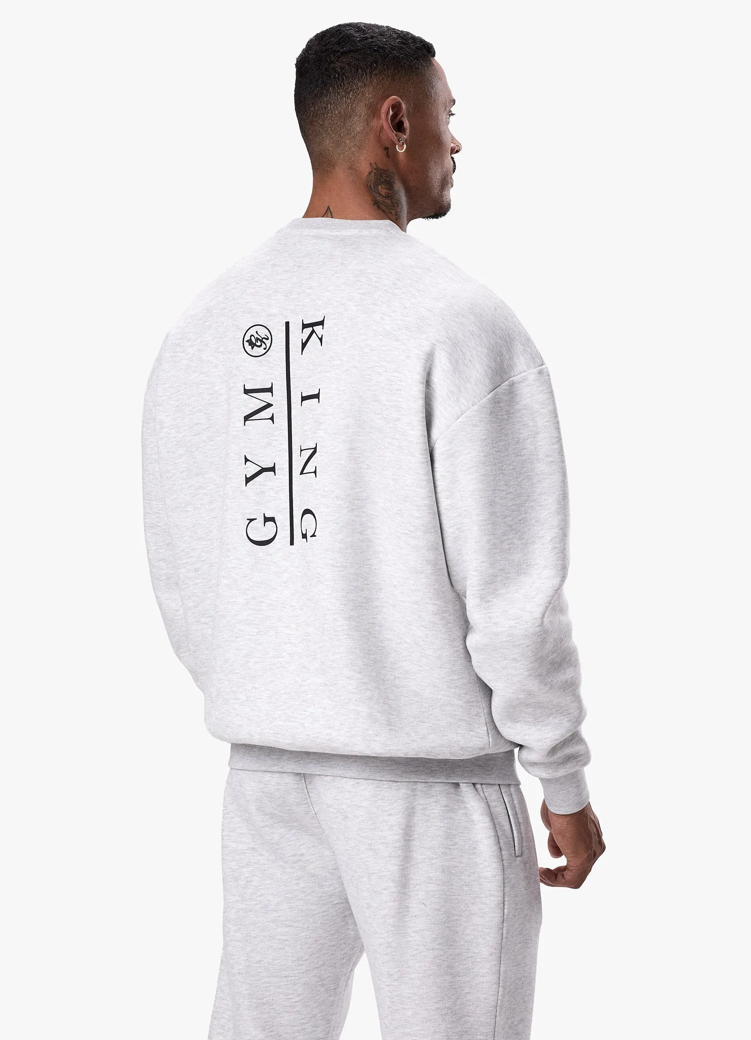 Gym King Division Crew - Snow Marl sold by The Gym King product image thumbnail 3