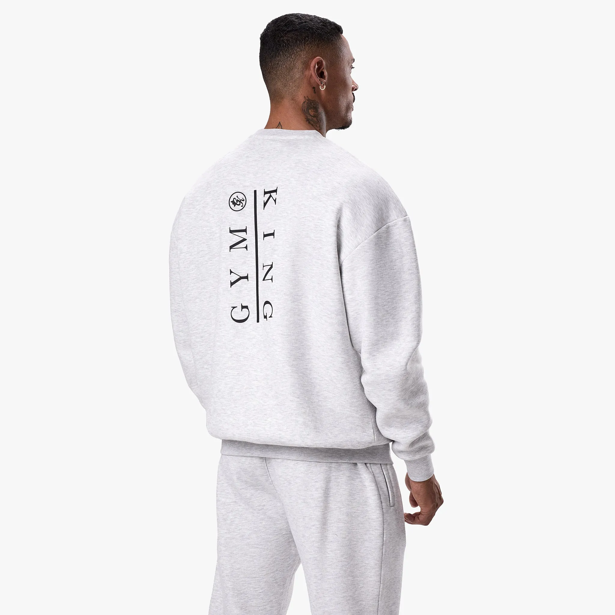 Gym King Division Crew - Snow Marl sold by The Gym King product image thumbnail 2