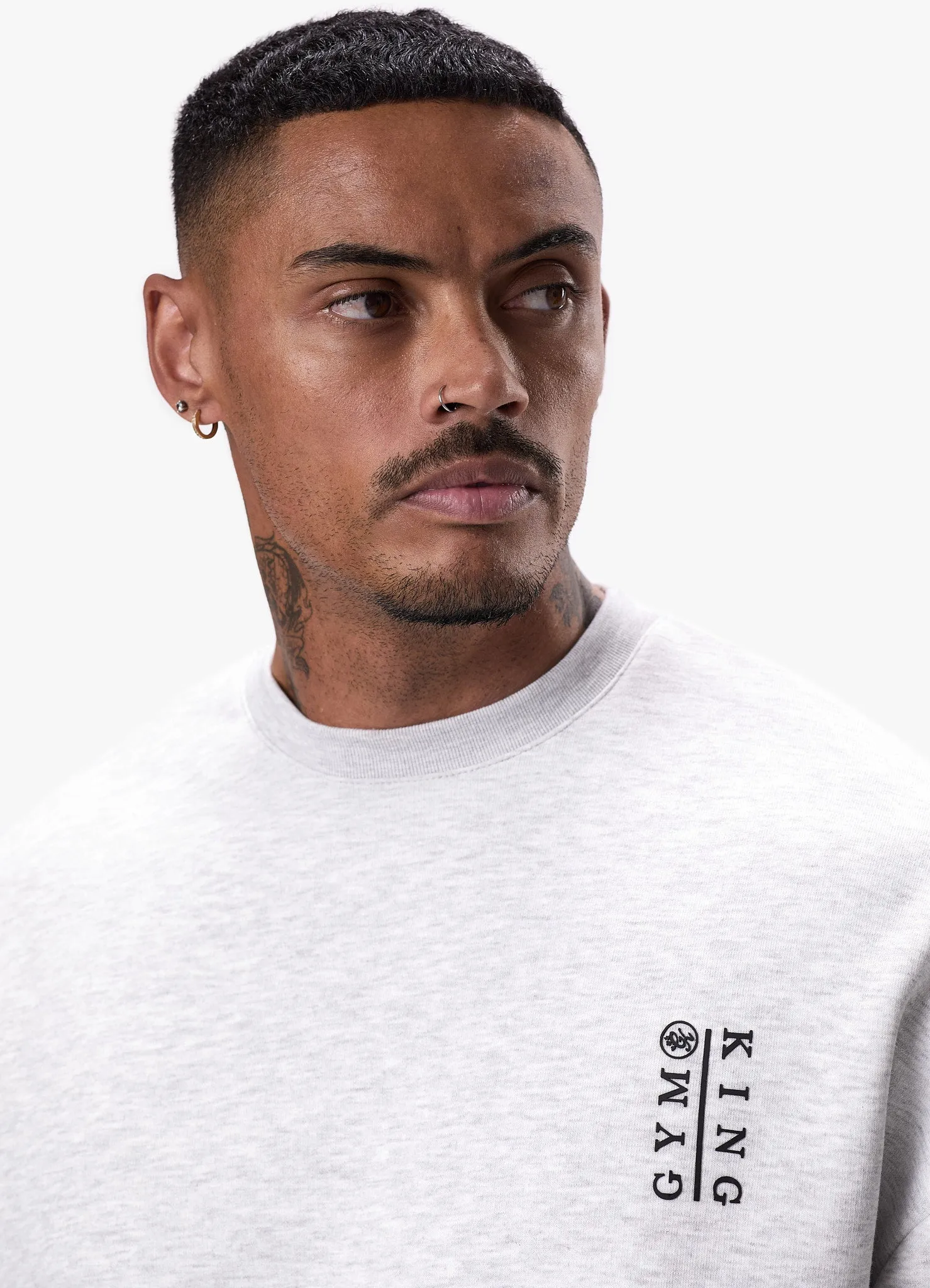 Gym King Division Crew - Snow Marl sold by The Gym King product image thumbnail 4