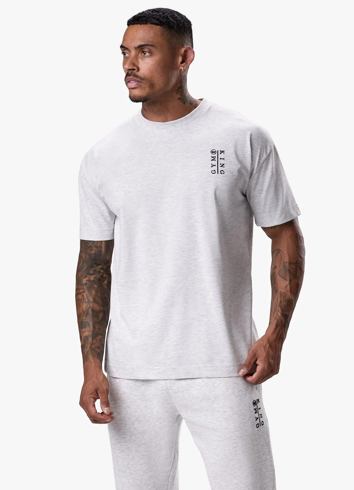 Gym King Division Tee - Snow Marl sold by The Gym King product image thumbnail 3