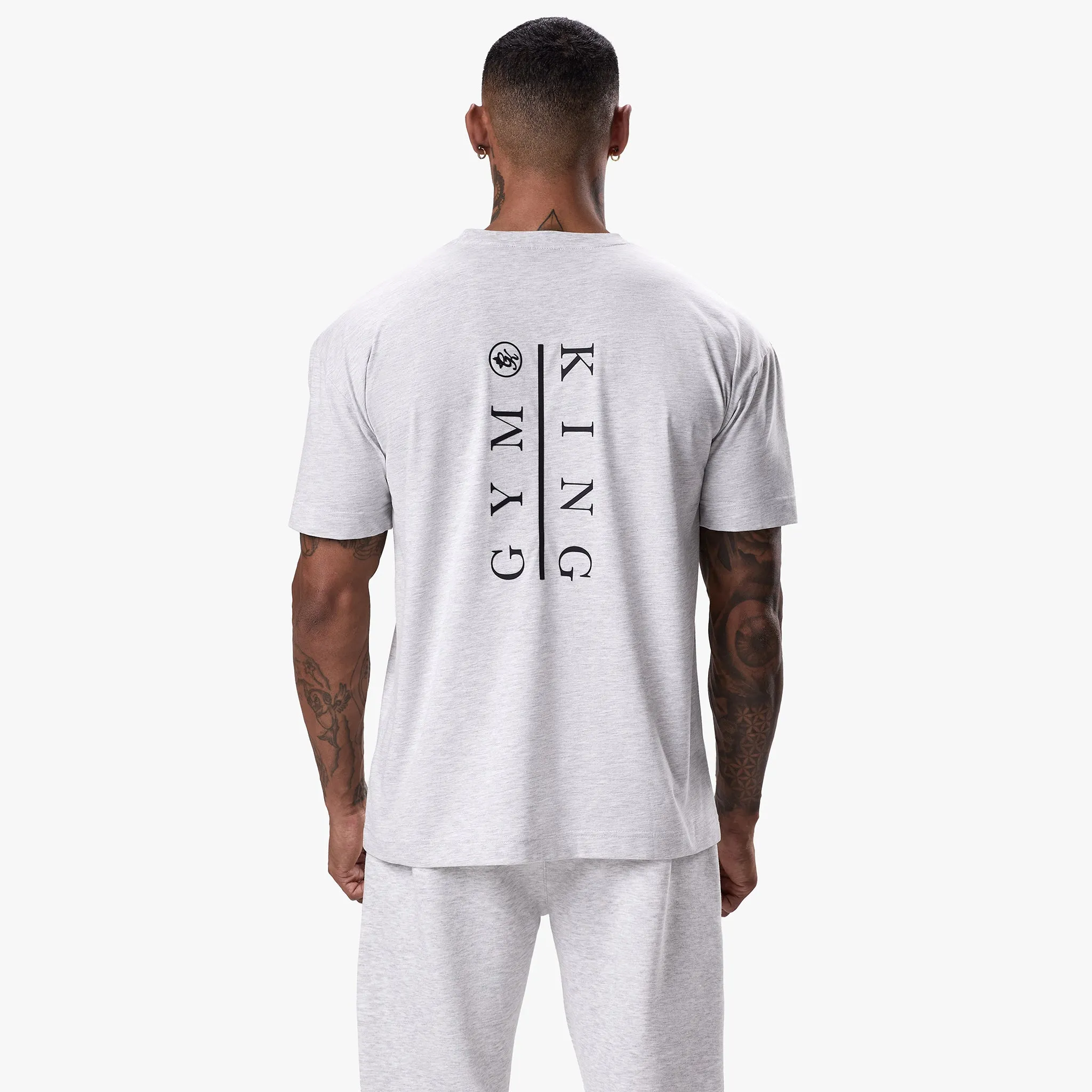 Gym King Division Tee - Snow Marl sold by The Gym King product image thumbnail 2