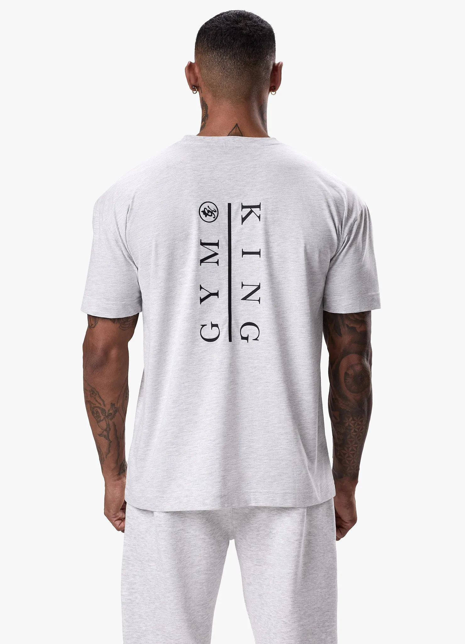 Gym King Division Tee - Snow Marl sold by The Gym King