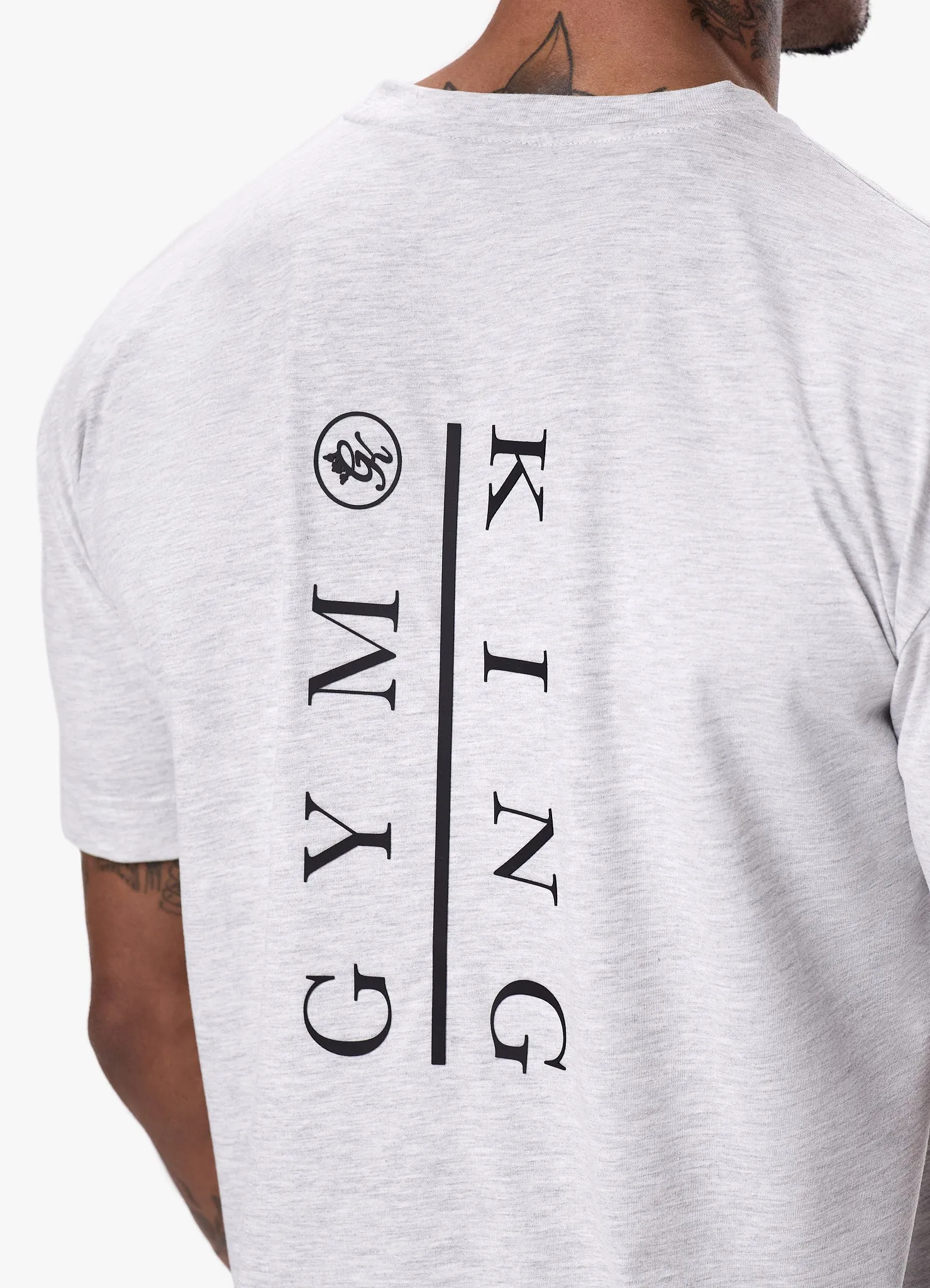 Gym King Division Tee - Snow Marl sold by The Gym King product image thumbnail 5