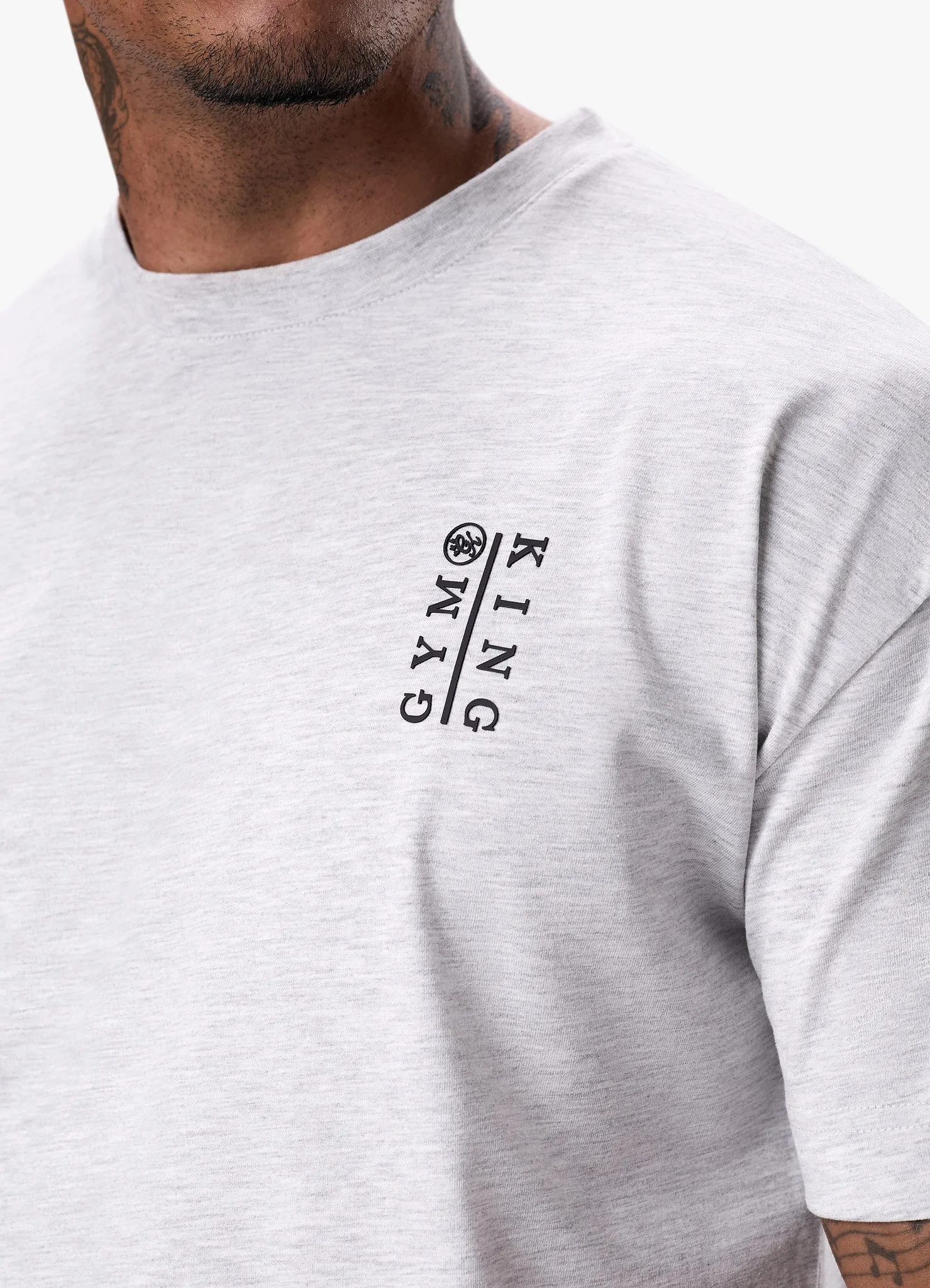 Gym King Division Tee - Snow Marl sold by The Gym King product image thumbnail 4