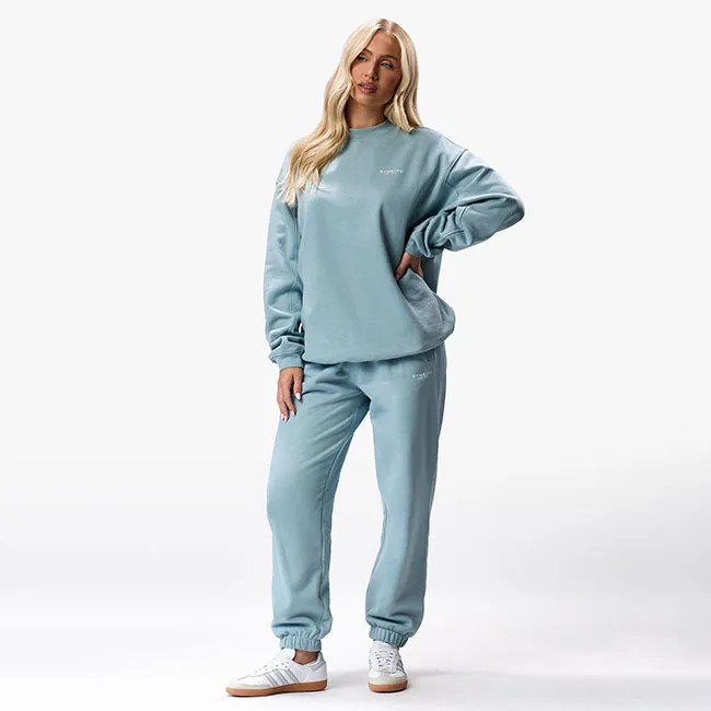 Gym King Established Crew Tracksuit - Stone Blue sold by The Gym King product image thumbnail 2