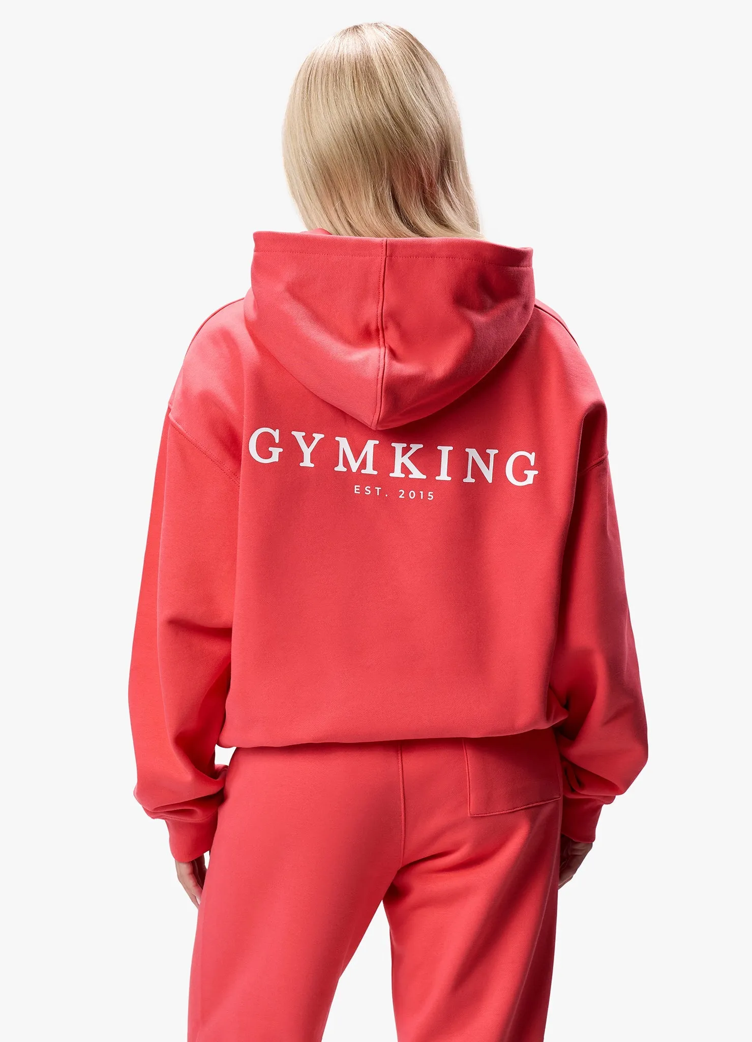 Gym King Established Hood Tracksuit - Coral Red sold by The Gym King product image thumbnail 3