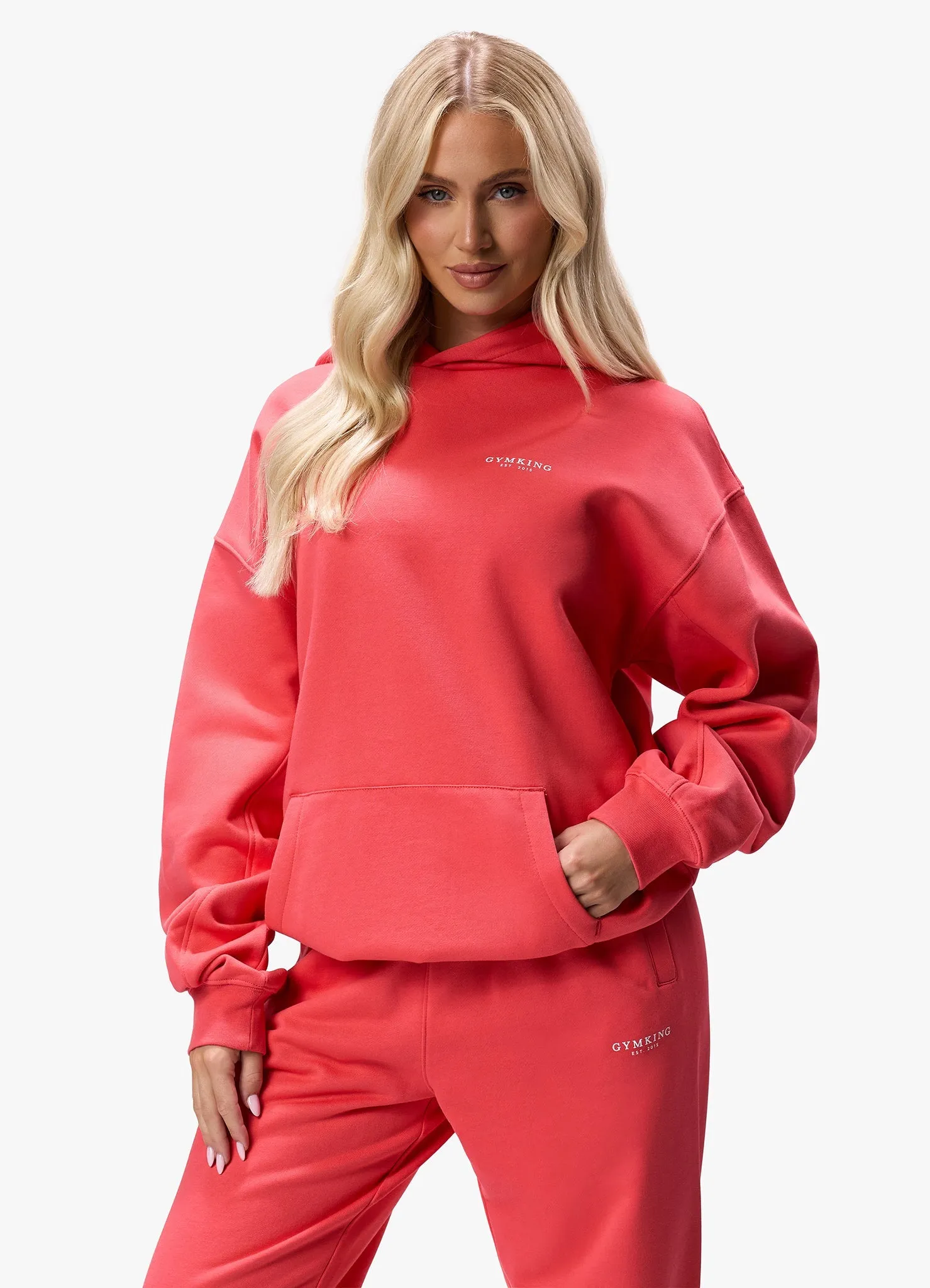 Gym King Established Hood Tracksuit - Coral Red sold by The Gym King product image thumbnail 4