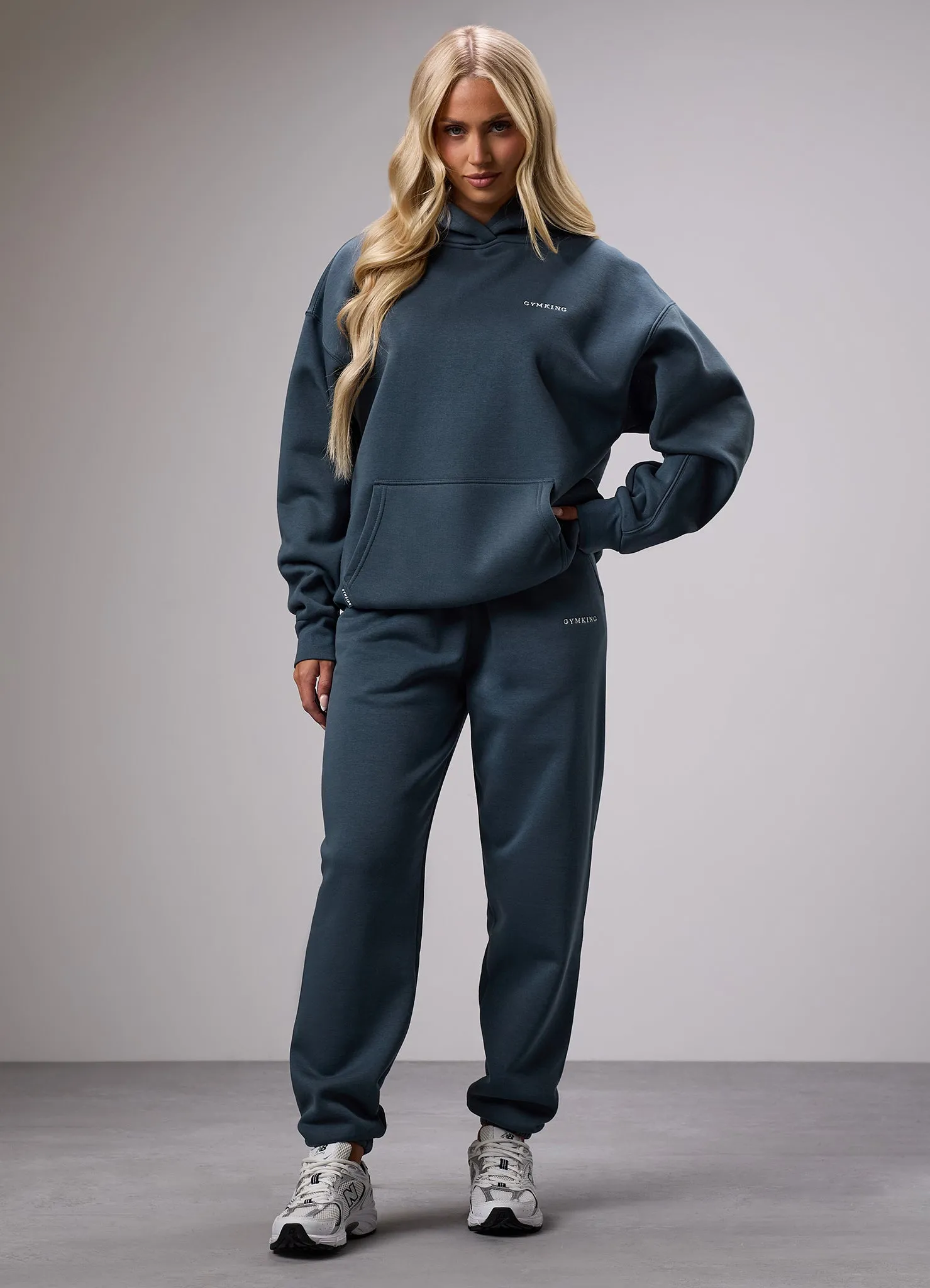 Gym King 365 Relaxed Fit Hood Tracksuit - Blue Grey sold by The Gym King