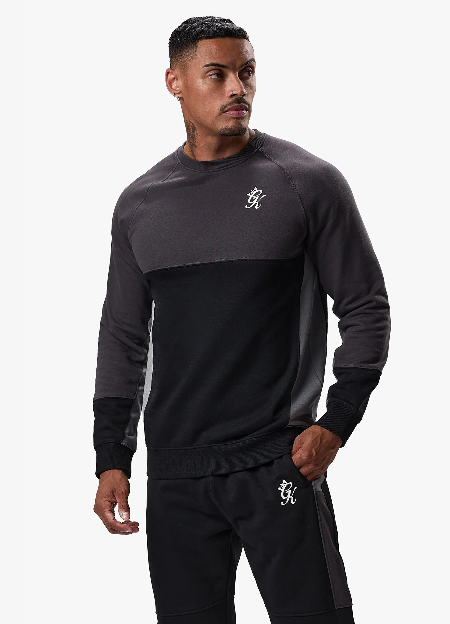 Gym King Minefield Crew Tracksuit - Black sold by The Gym King product image thumbnail 3