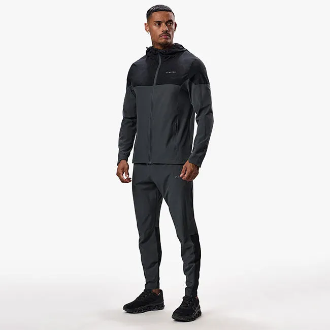 Gym King Debossed Camo Woven Tracksuit - Black/Oyster Grey sold by The Gym King product image thumbnail 2