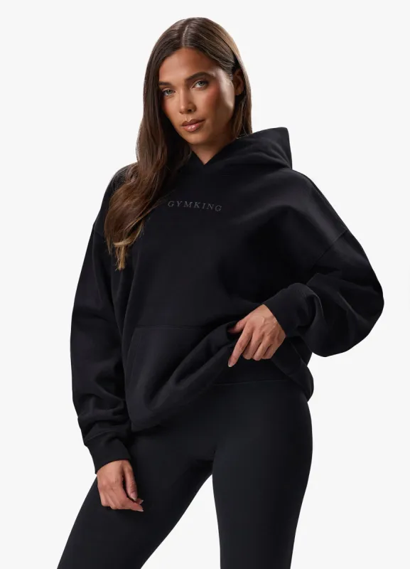 Gym King Luxe Fleece Hood - Black sold by The Gym King