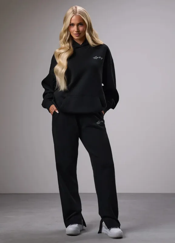 Gym King Reset Oversized Fleece Hood Tracksuit - Black sold by The Gym King