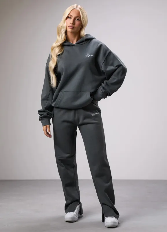 Gym King Reset Oversized Fleece Hood Tracksuit - Green Smoke sold by The Gym King