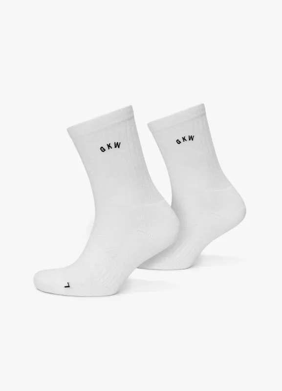 Gym King GKW Sock (2pk) - White sold by The Gym King