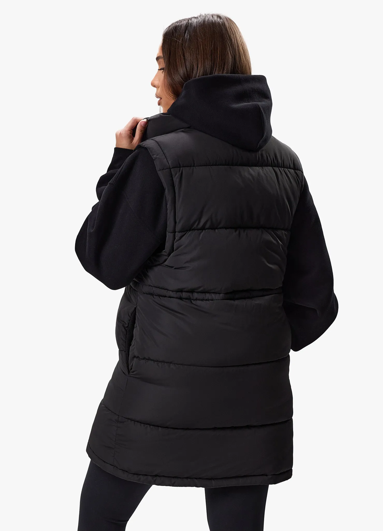 Gym King Padded Longline Gilet – Black sold by The Gym King product image thumbnail 4