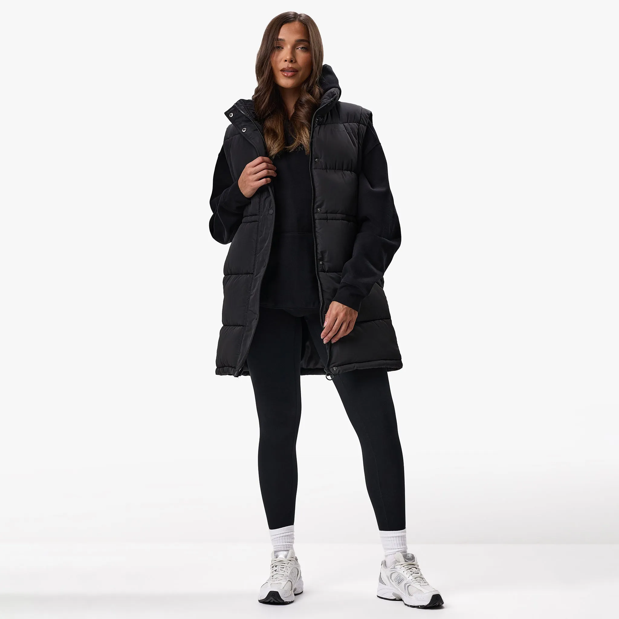 Gym King Padded Longline Gilet – Black sold by The Gym King product image thumbnail 2