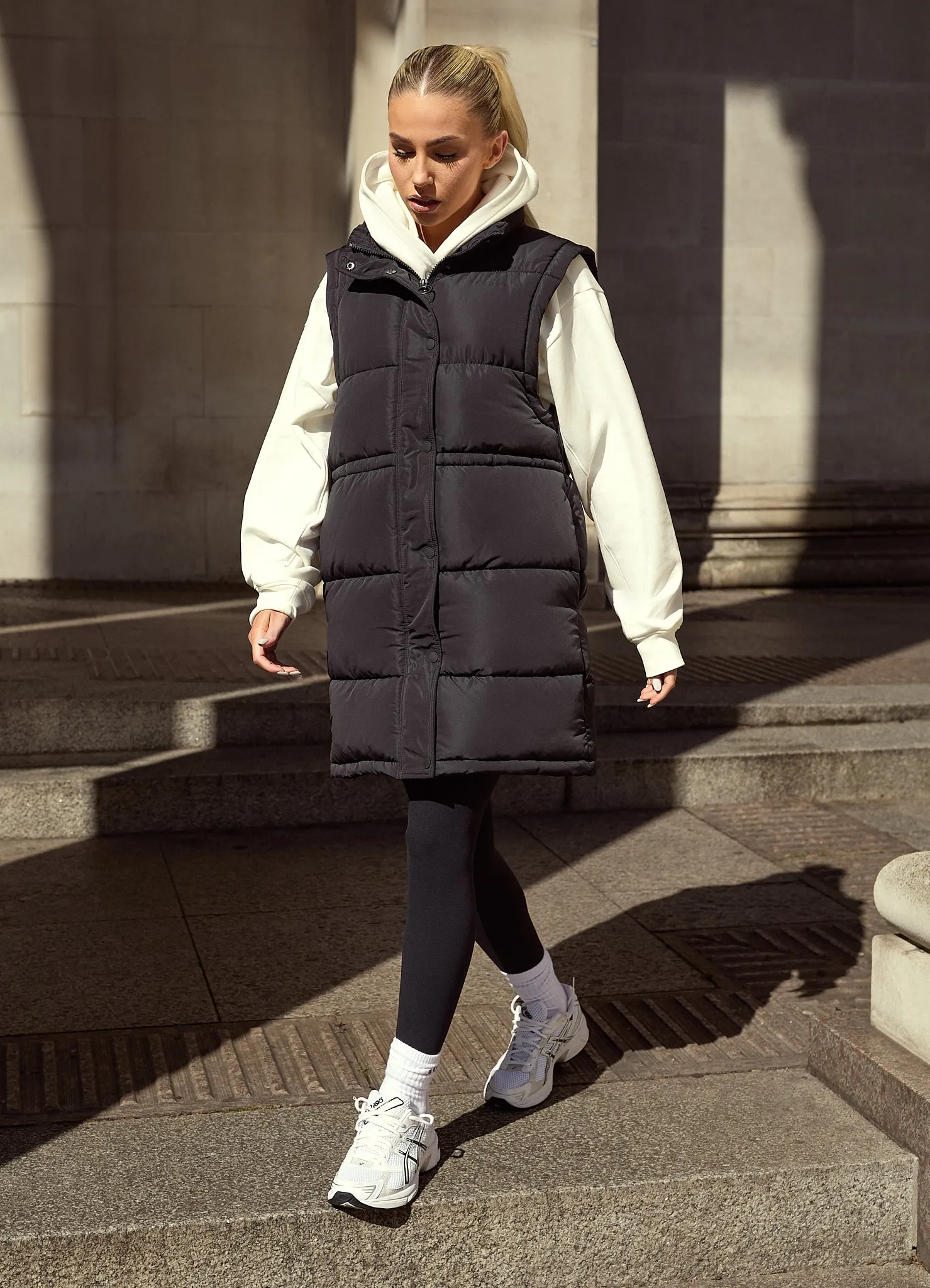 Gym King Padded Longline Gilet – Black sold by The Gym King product image thumbnail 5