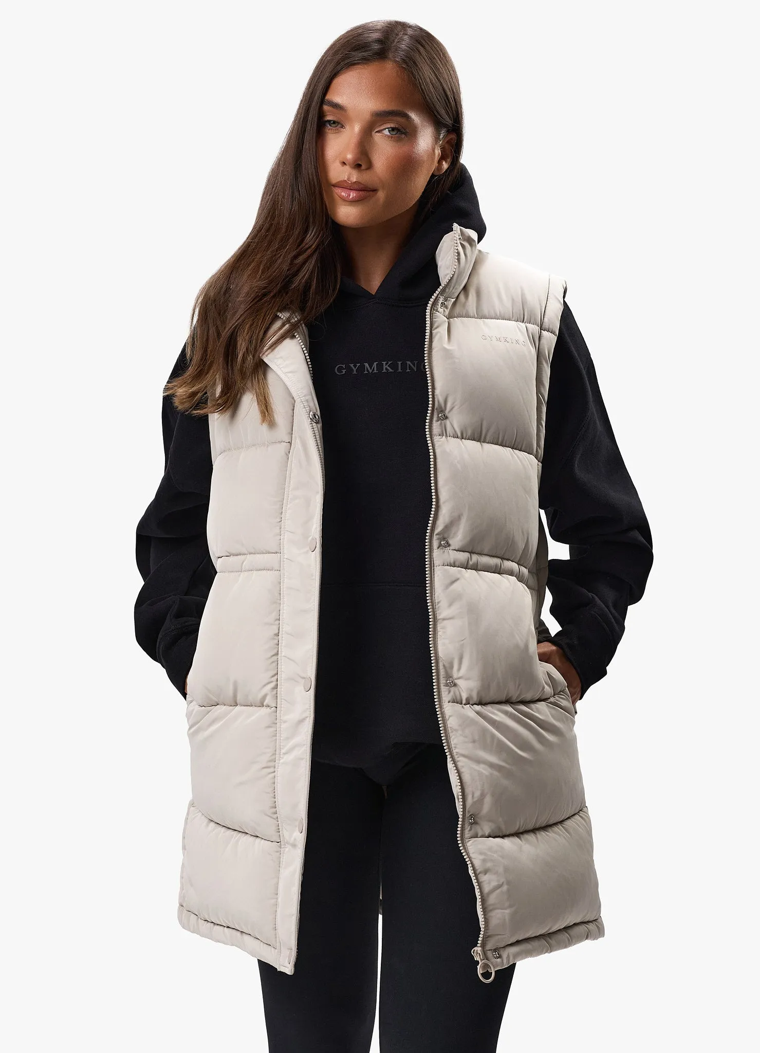 Gym King Longline Gilet - Champagne sold by The Gym King product image thumbnail 4