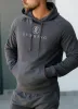 Gym King Pro Logo Fleece Hood Tracksuit - Onyx Grey sold by The Gym King