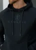 Gym King Pro Logo Fleece Hood Tracksuit - Black/Black sold by The Gym King