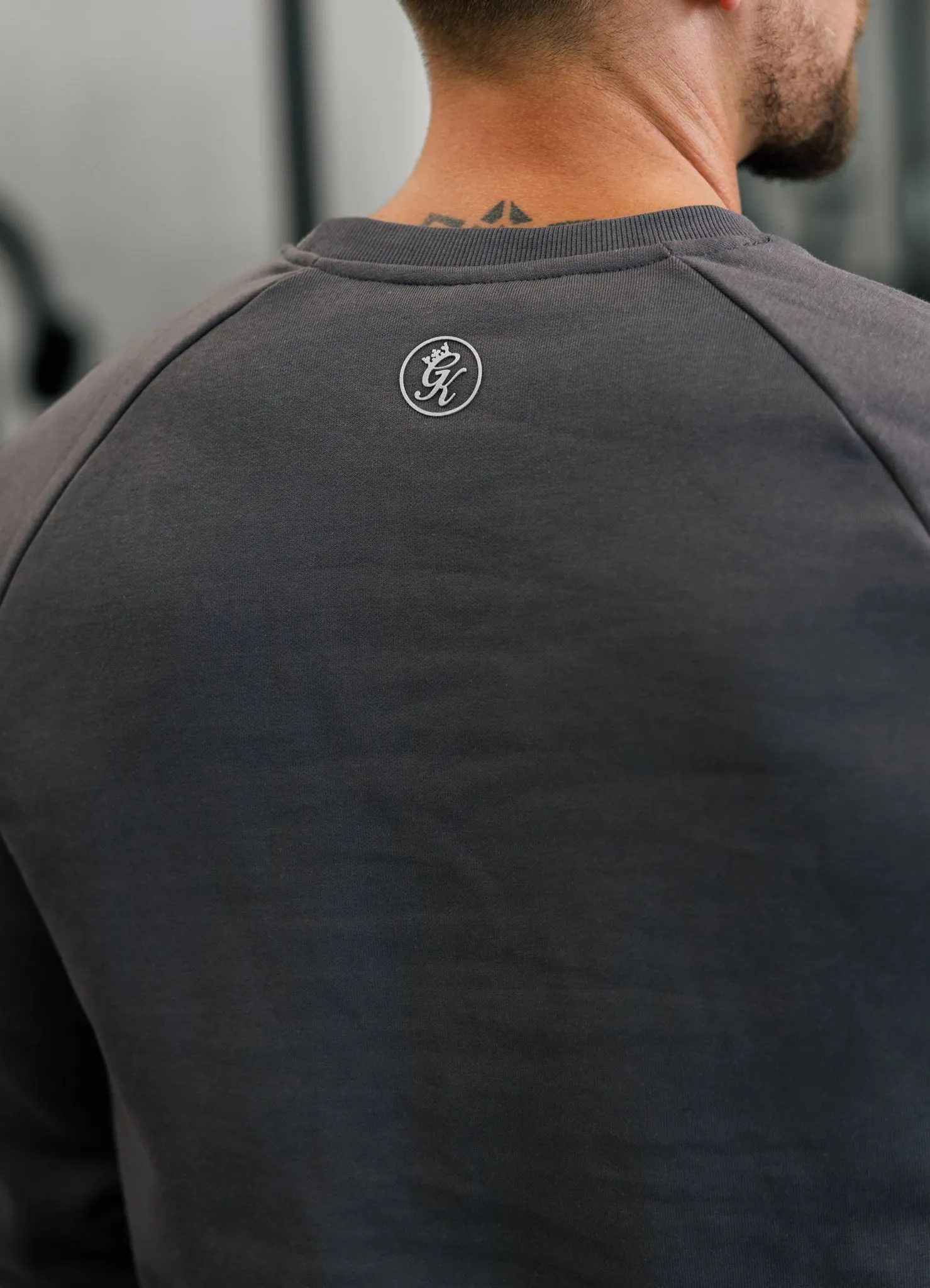 Gym King Pro Logo Fleece Crew - Onyx Grey sold by The Gym King product image thumbnail 5