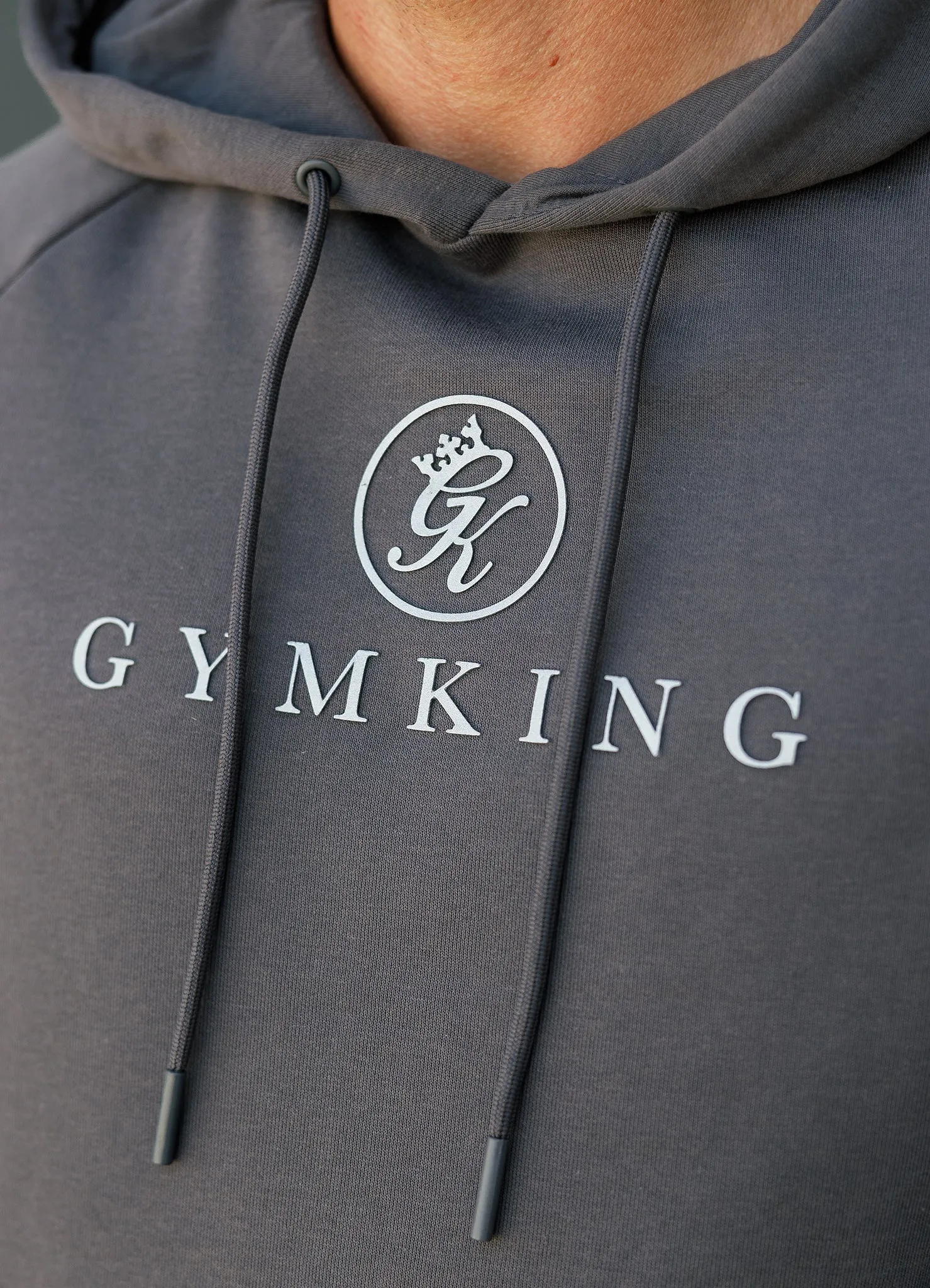 Gym King Pro Logo Fleece Hood - Onyx Grey sold by The Gym King product image thumbnail 5