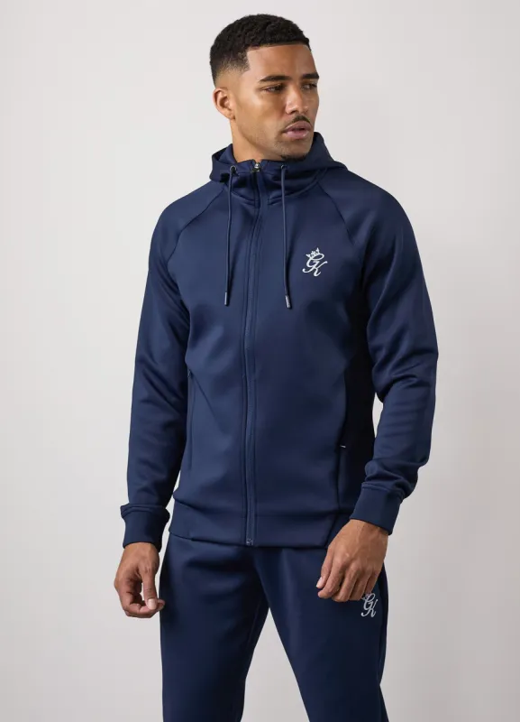 Gym King Full Zip Poly Tracksuit Top - Navy sold by The Gym King