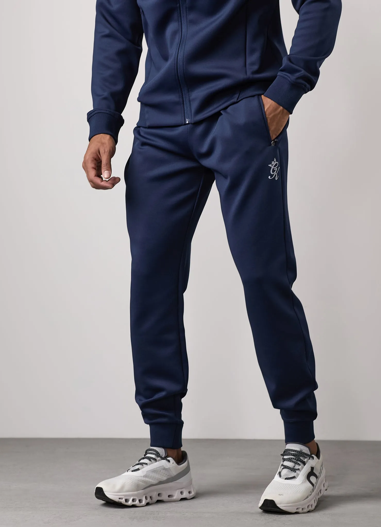 Gym King Poly Tracksuit Bottom - Navy sold by The Gym King