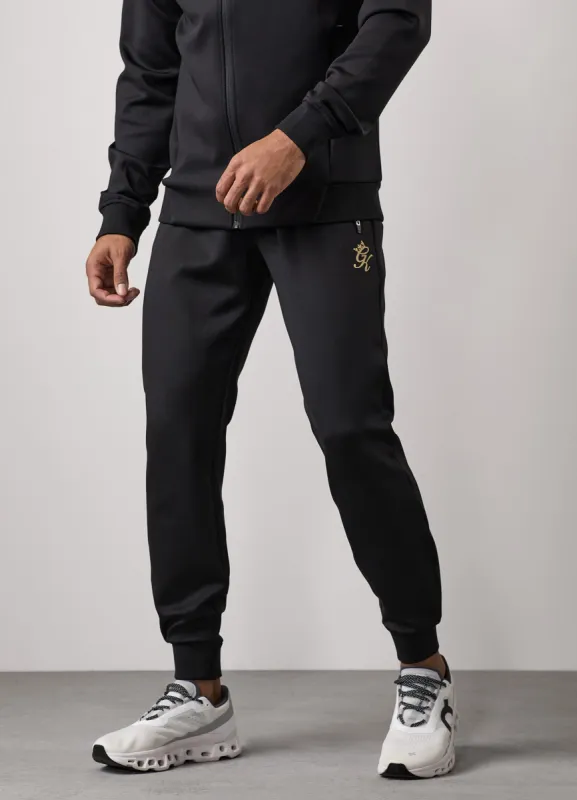 Gym King Poly Tracksuit Bottom - Black/Gold sold by The Gym King