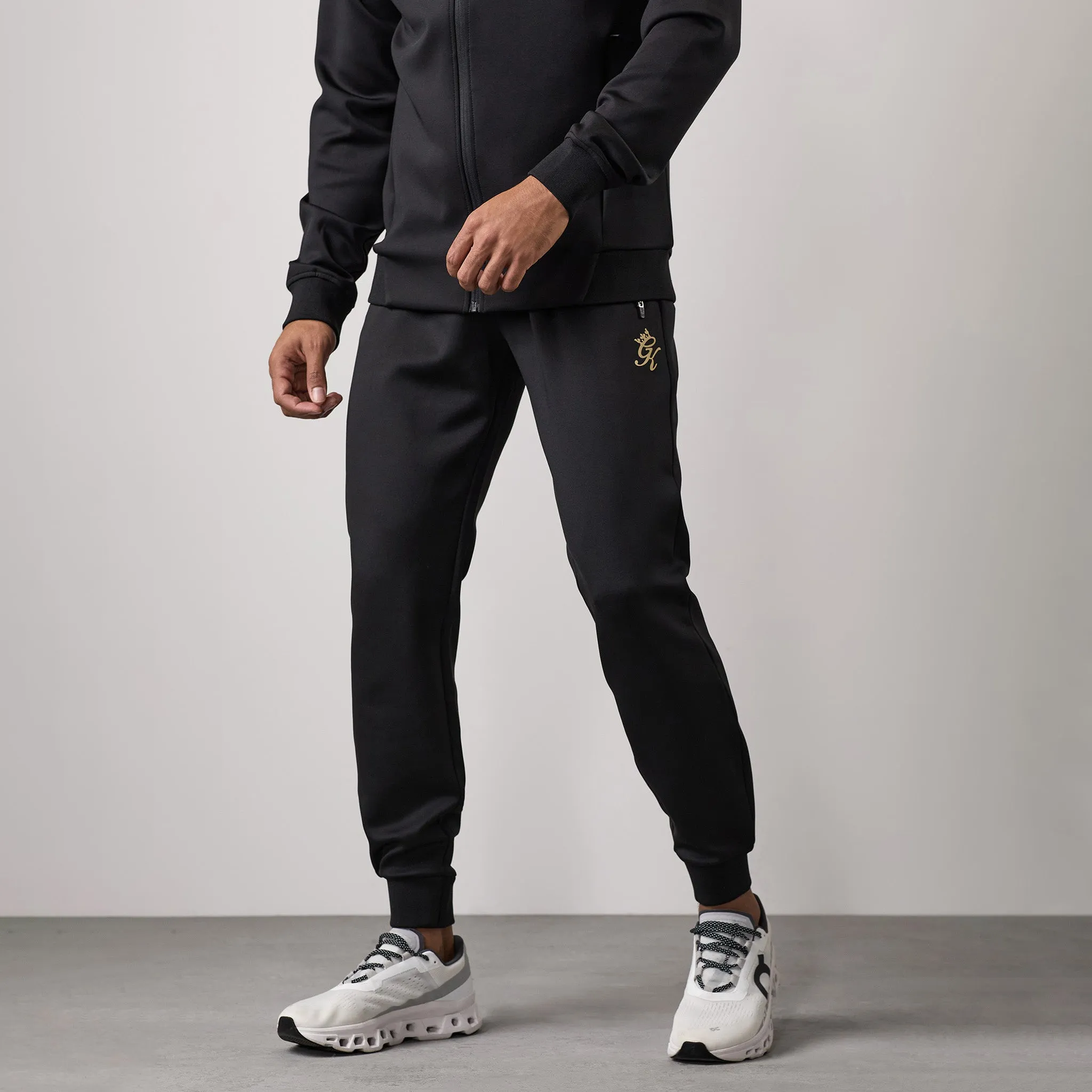Gym King Poly Tracksuit Bottom - Black/Gold sold by The Gym King product image thumbnail 2