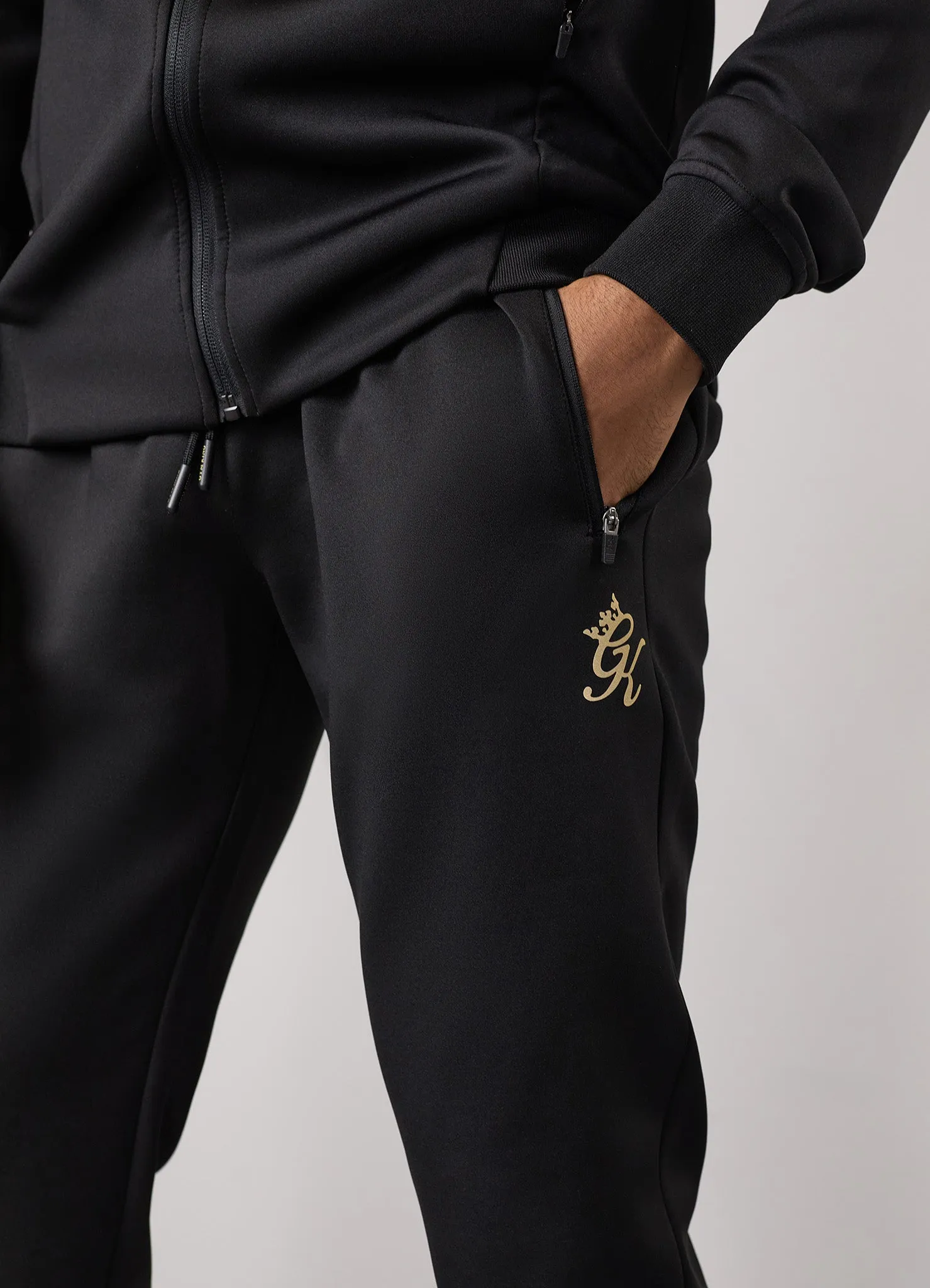 Gym King Poly Tracksuit Bottom - Black/Gold sold by The Gym King product image thumbnail 4