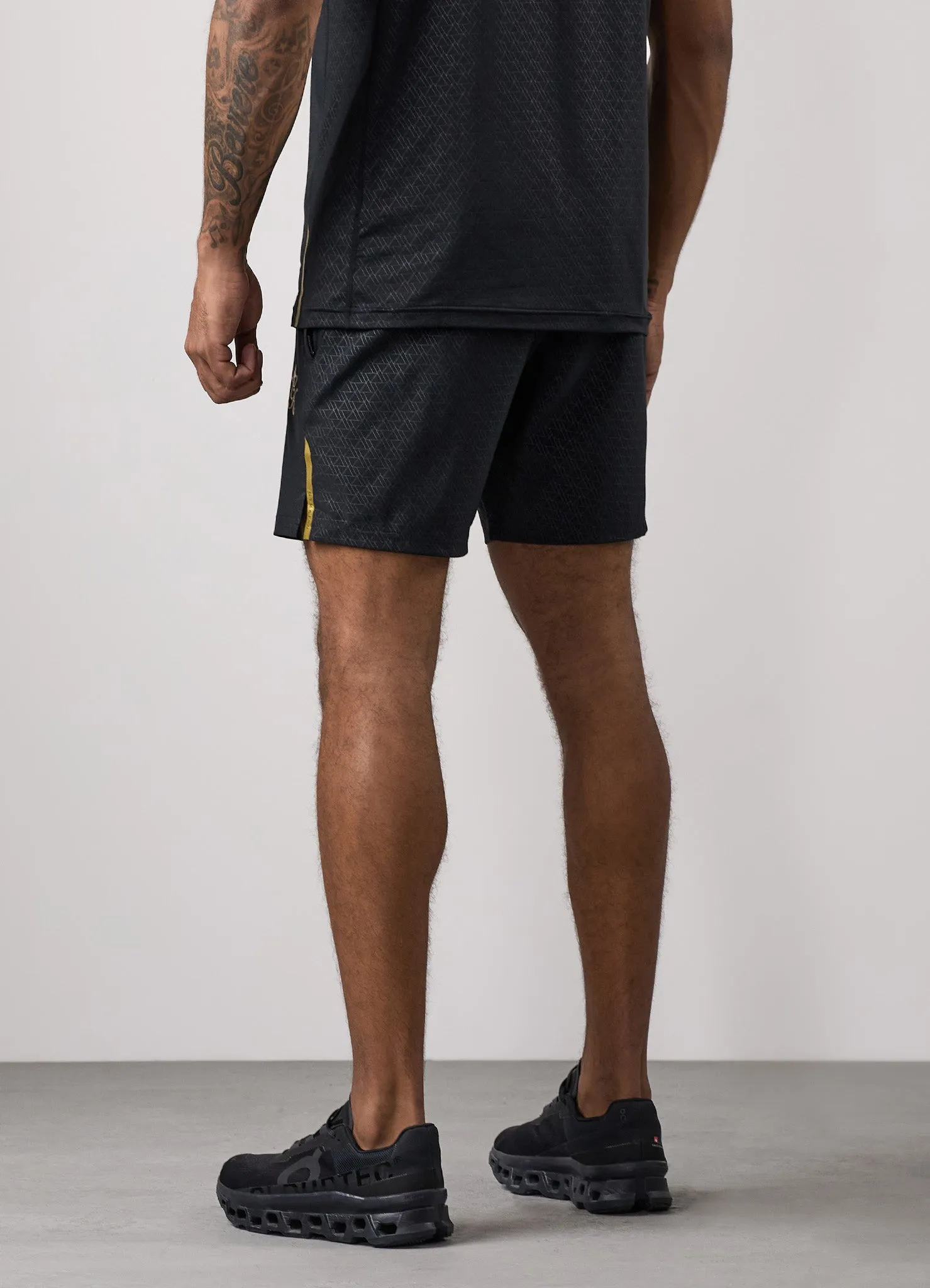 Gym King Debossed Short - Black/Gold sold by The Gym King product image thumbnail 4