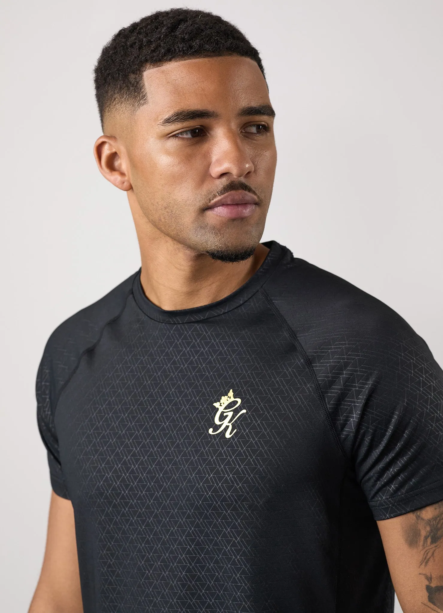 Gym King Debossed Tee - Black/Gold sold by The Gym King product image thumbnail 4