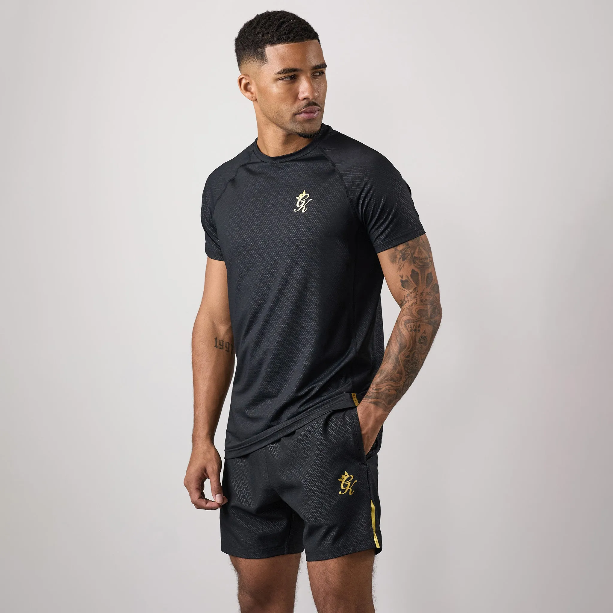Gym King Debossed Tee - Black/Gold sold by The Gym King product image thumbnail 2