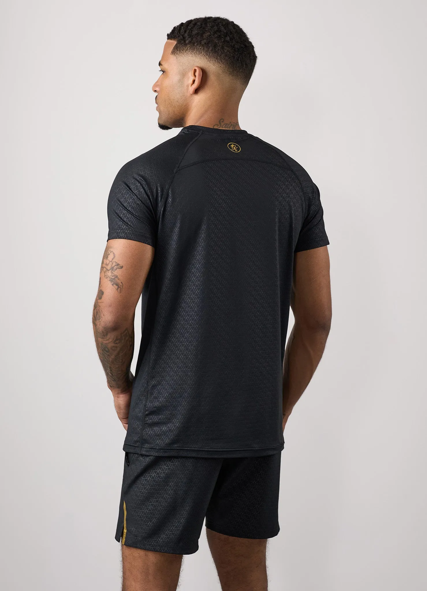 Gym King Debossed Tee - Black/Gold sold by The Gym King product image thumbnail 3