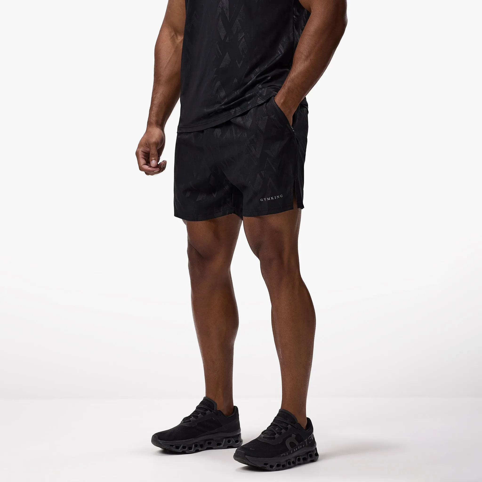 Gym King Debossed Peak Short - Black sold by The Gym King product image thumbnail 2