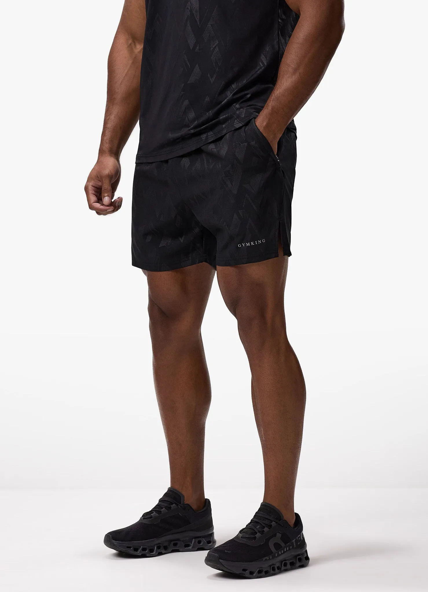 Gym King Debossed Peak Short - Black sold by The Gym King