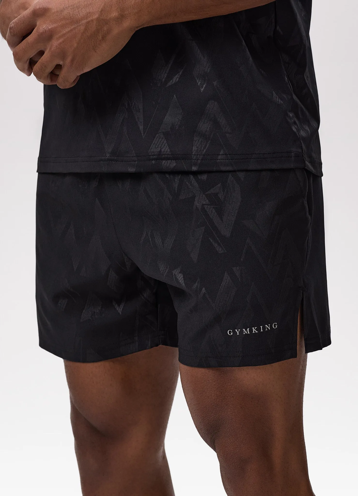 Gym King Debossed Peak Short - Black sold by The Gym King product image thumbnail 4