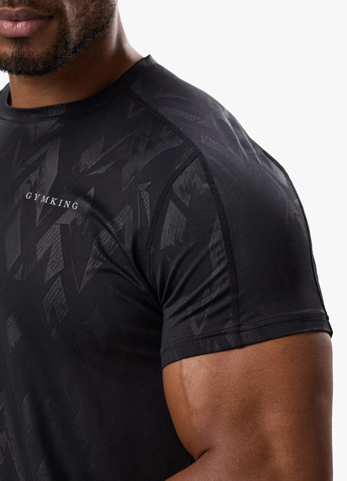 Gym King Debossed Peak Tee - Black sold by The Gym King product image thumbnail 4